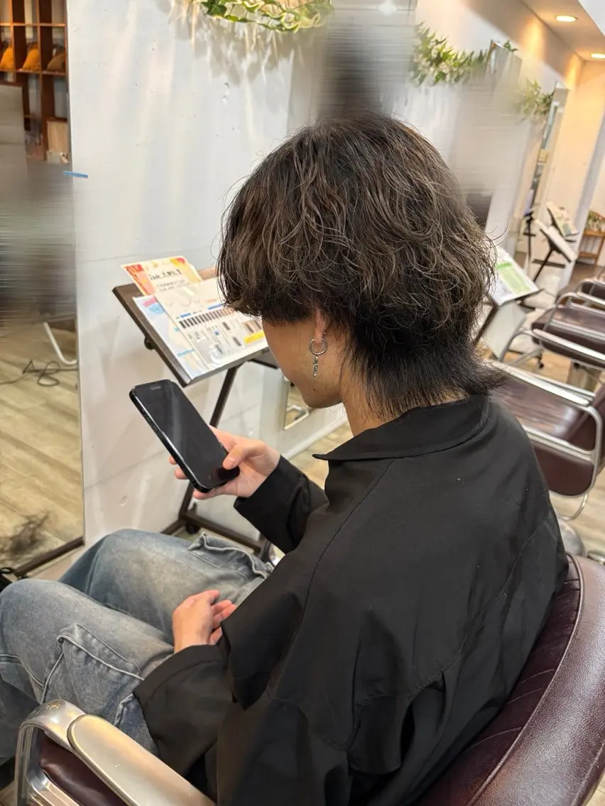 パーマ メンズ 桑田 彩奈のヘアスタイル