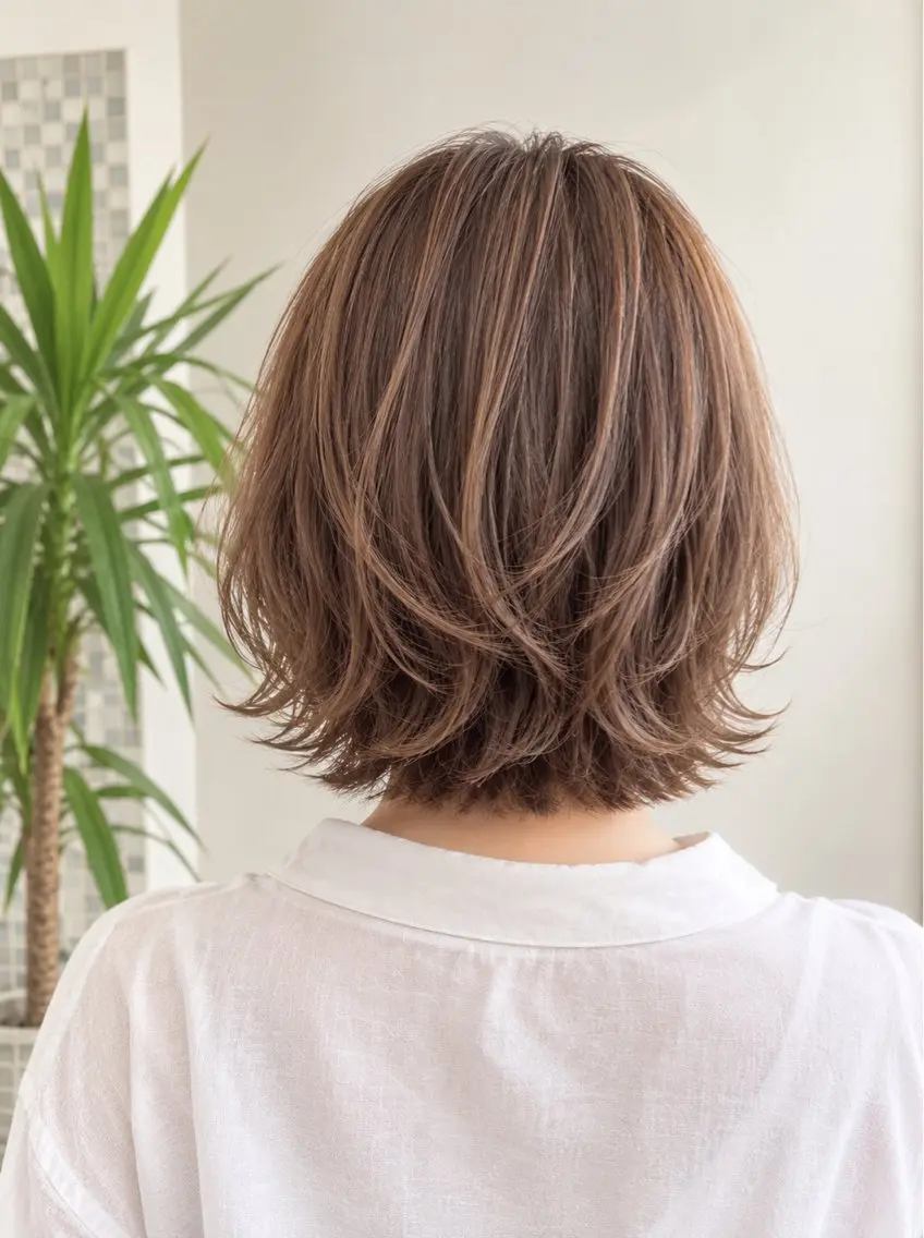 ミディアム カラー 安田 里奈のヘアスタイル