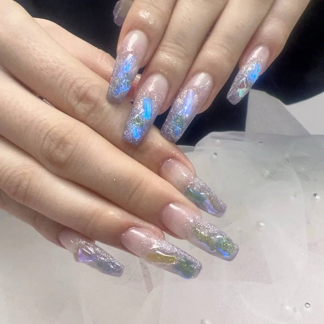 ネイル グリーン スカルプネイル YK Rinのネイルデザイン