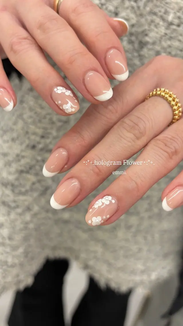 ネイル チークネイル フレンチネイル ガーリー 氷ネイル・うるうるネイル マグネットネイル ハンドネイル emmi nailのネイルデザイン