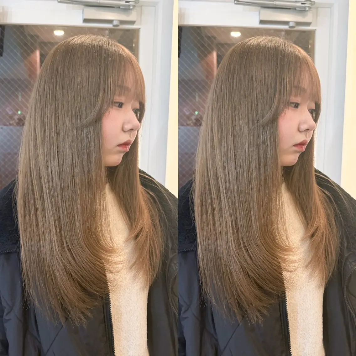 セミロング カラー Kurumi🌙韓国 レイヤー/艶感カラーのヘアスタイル