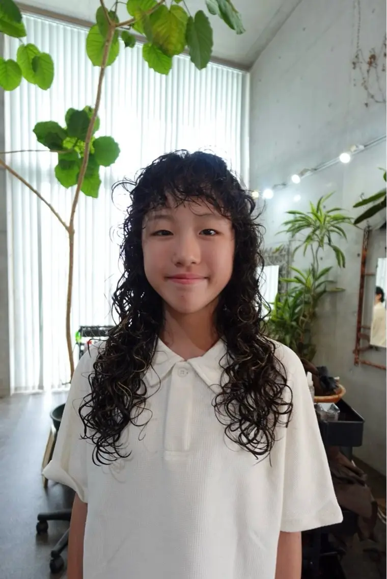 ロング パーマ キッズ ロング 大林 エリコのヘアスタイル