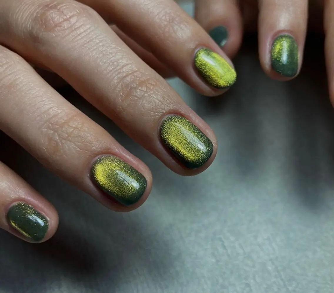 ネイル マグネットネイル 黄色 ハンドネイル NAILSALON NUIT.[ニュイ]のネイルデザイン
