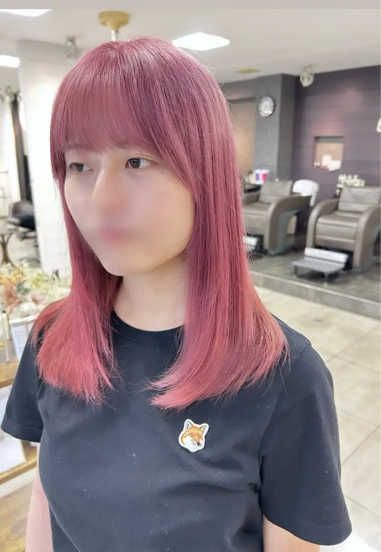 セミロング カット ヘアカラー 🫧艶髪カラー🫧 森本くるみのヘアスタイル