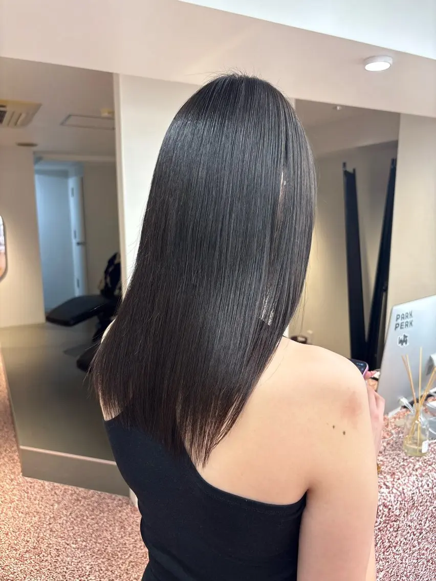 縮毛矯正 長谷川 結奈のヘアスタイル