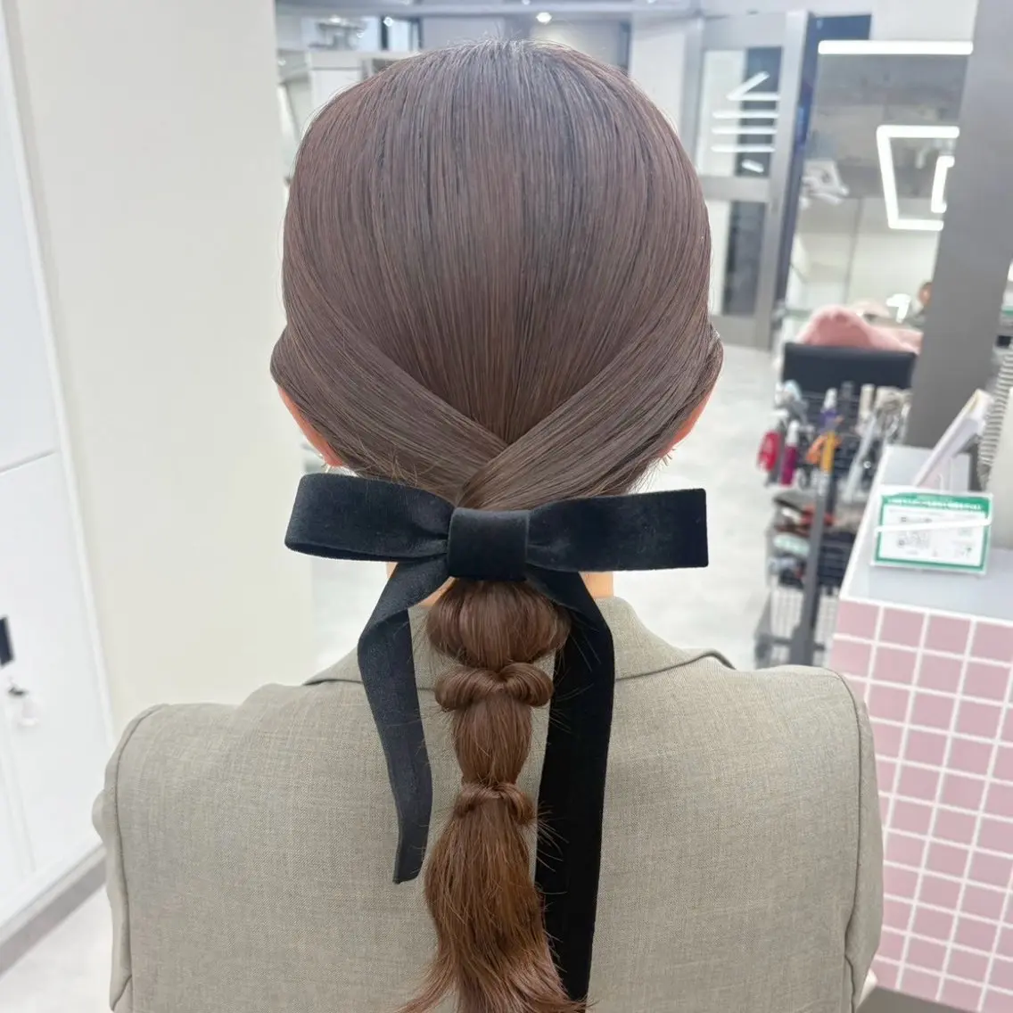 🦋お呼ばれアレンジ🦋【タイト編みおろし✨️】の写真
