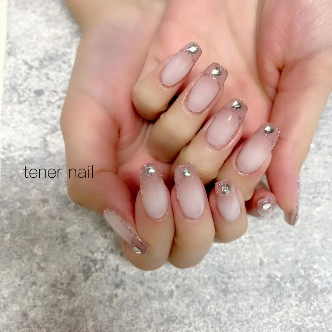 ネイル フラッシュネイル フレンチネイル テネルネイル tener nailのネイルデザイン