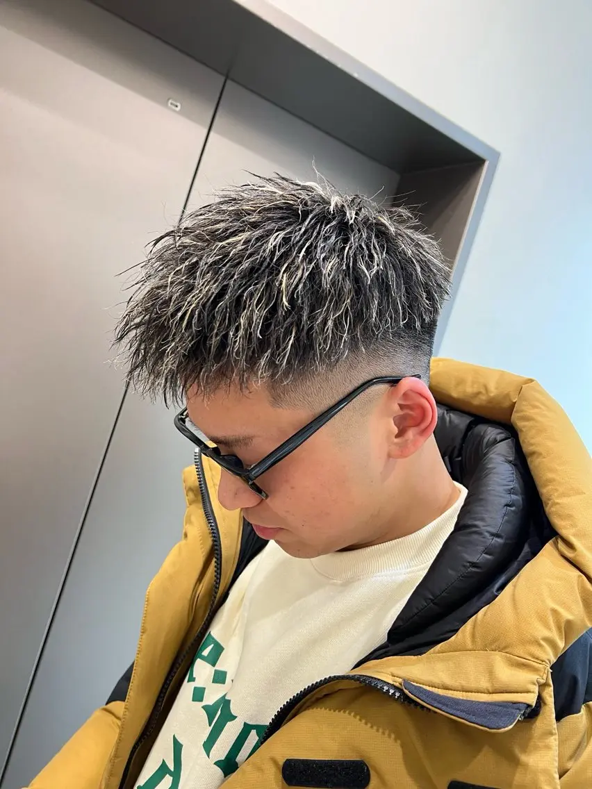 ショート カラー パーマ 渋谷 【メンズ特化】ナゴムのヘアスタイル