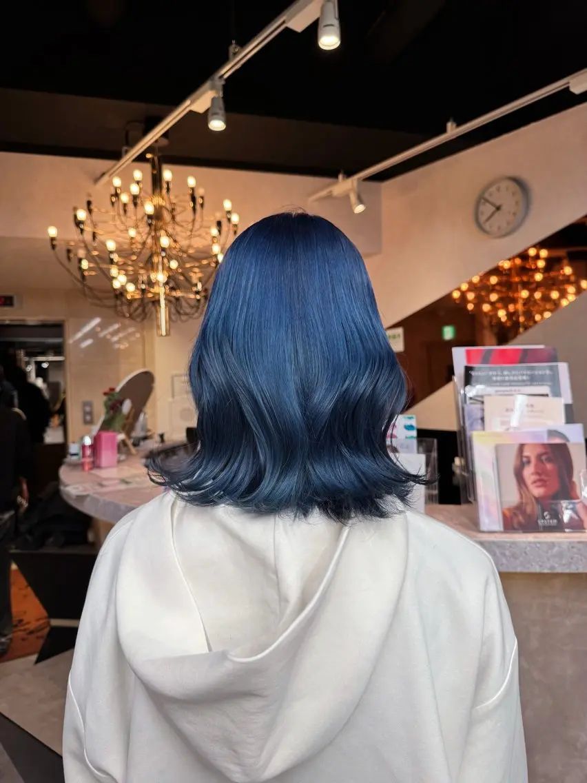 ミディアム カラー ヘアアレンジ ヘアカラー 韓国×艶髪 さきのヘアスタイル