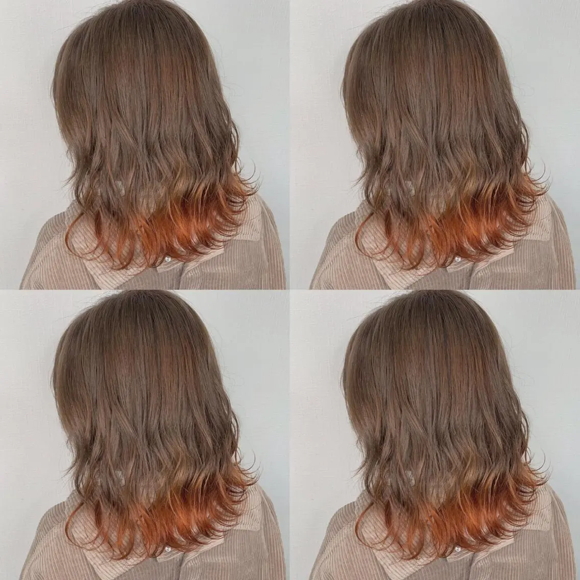ミディアム ヘアカラー 袴田 伊代のヘアスタイル