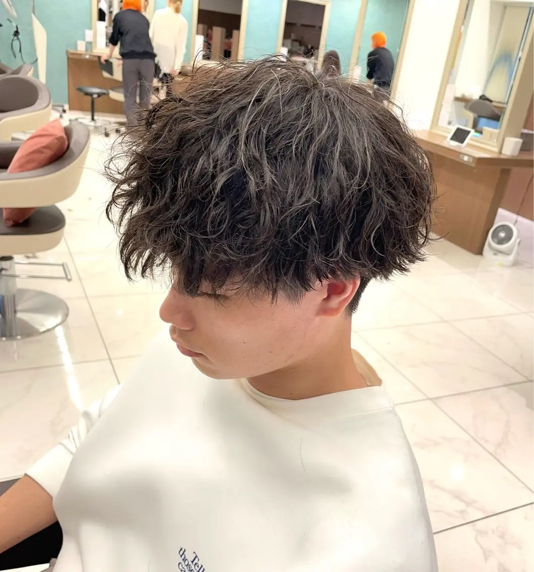 ショート パーマ メンズ カット パーマ トリートメント 【メンズ特化】 池田大成✂︎のヘアスタイル
