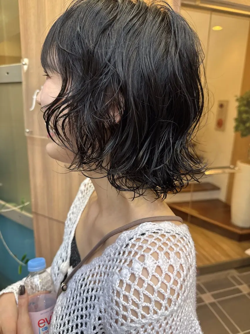ショート パーマ カット パーマ トリートメント ニュアンスパーマ /とやましゅうとのヘアスタイル