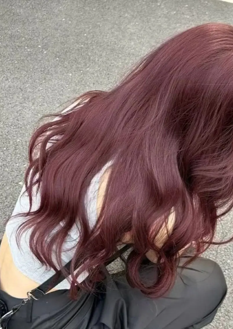 ロング カラー ヘアカラー トリートメント ヘッドスパ うる艶韓国スタイル 🤍りんのヘアスタイル