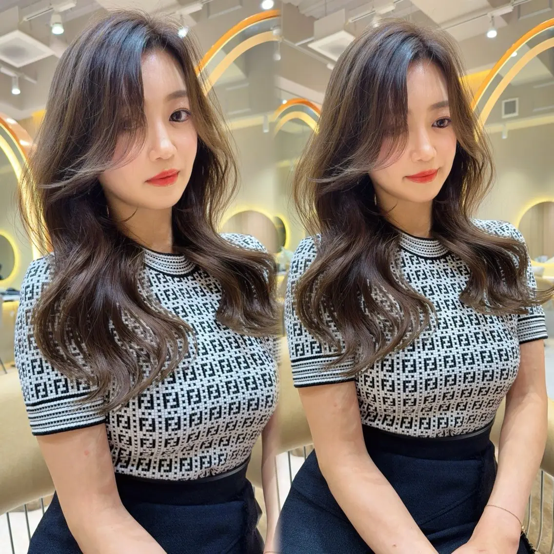 ロング カラー カット ヘアカラー トリートメント 美髪縮毛矯正✨🫧 レイヤー川村利幸のヘアスタイル