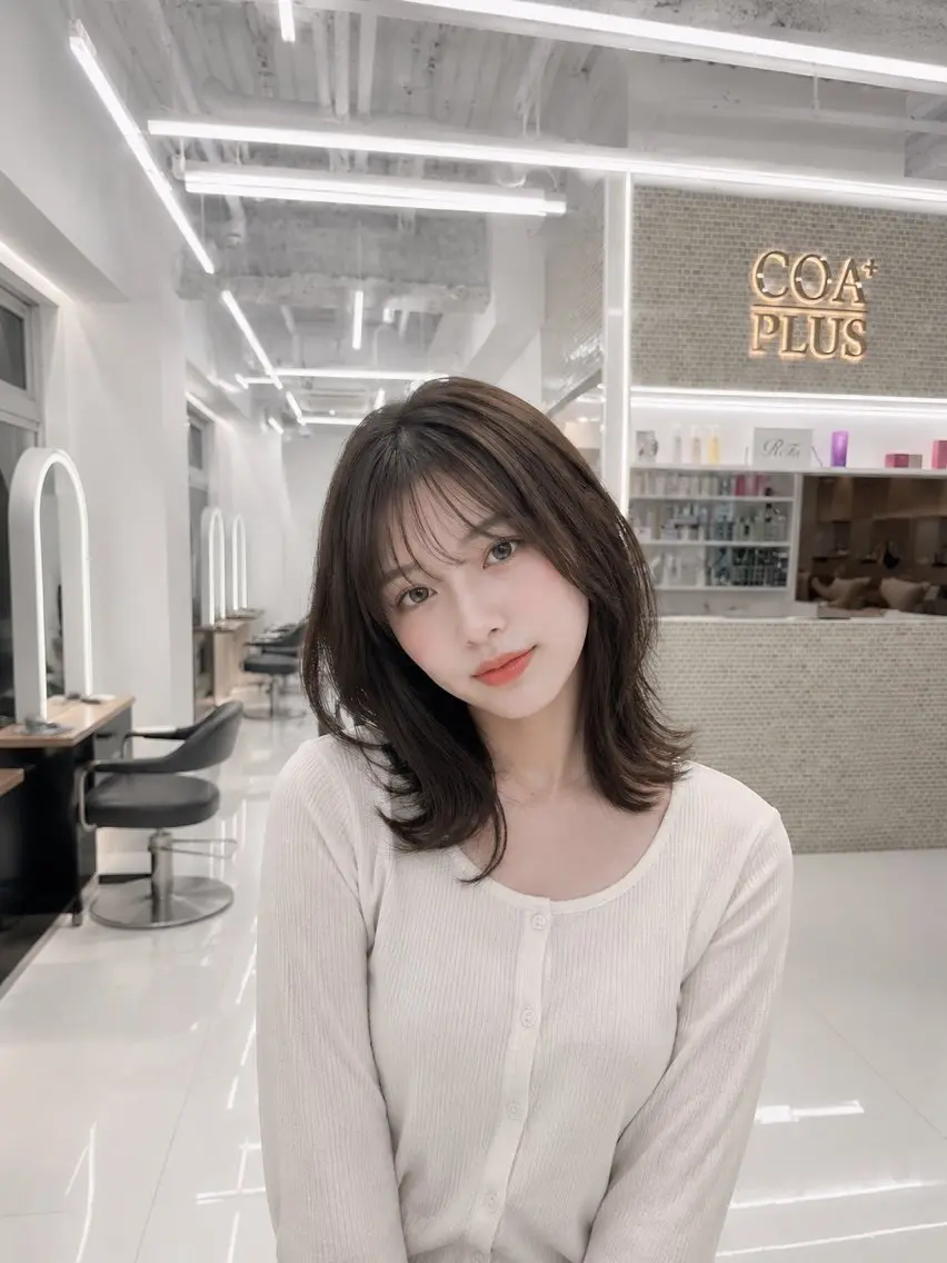 ミディアム カラー ヘアアレンジ ミディアムレイヤー レイヤーカット 今だけ無料カット募集 💫KEISHIのヘアスタイル