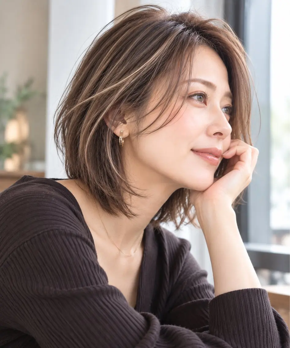 ショート カラー カット ヘアカラー トリートメント 西山竜一 /垢抜け大人髪のヘアスタイル