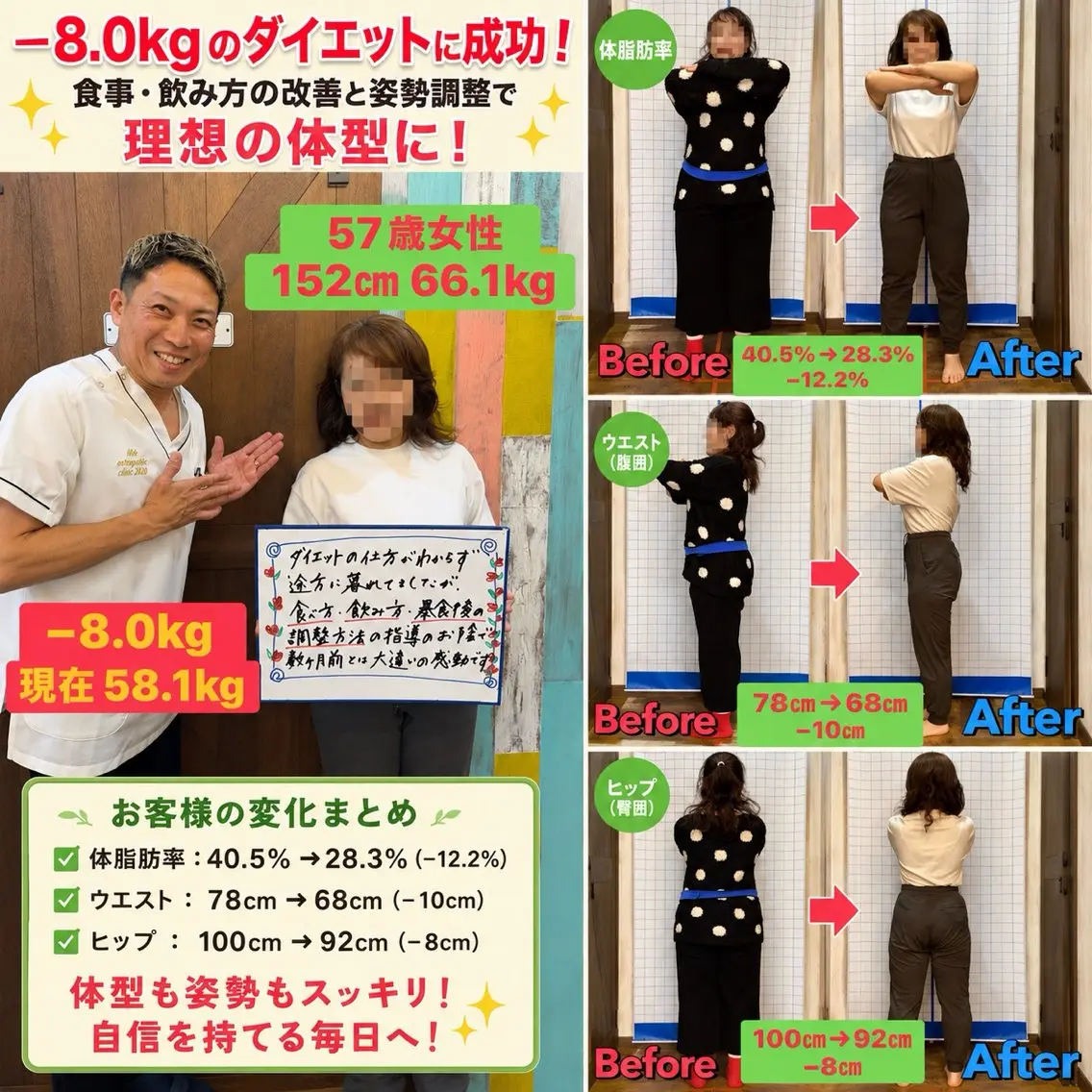 【90日間で人生を変える!】リバウンド無し！人生最後のダイエットカウンセリング+整体の写真
