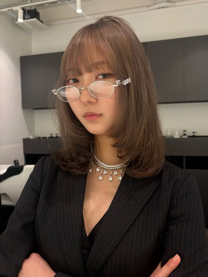 ミディアム らん カラーモデル募集中のヘアスタイル