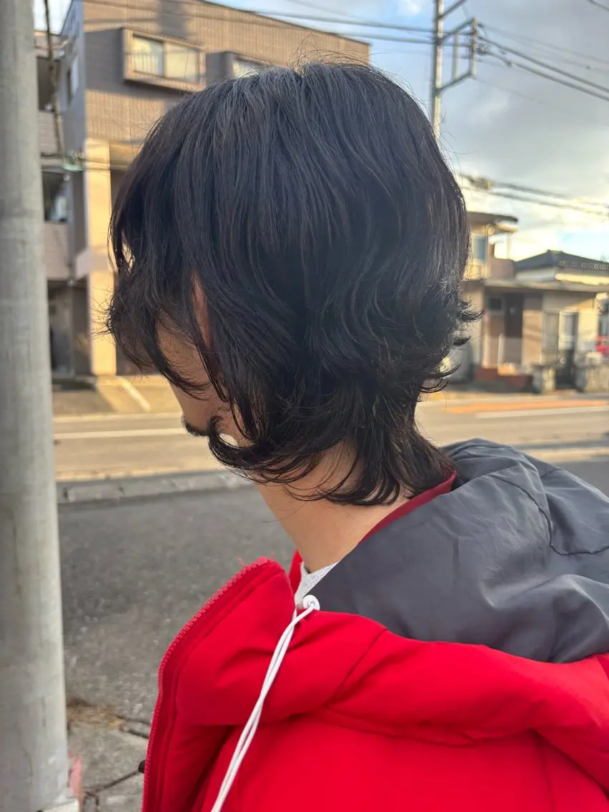 ミディアム メンズ ミディアムパーマ メンズパーマ メンズウルフカット くせ毛 ウルフカット  ︎︎ YOSHINOのその他イメージ