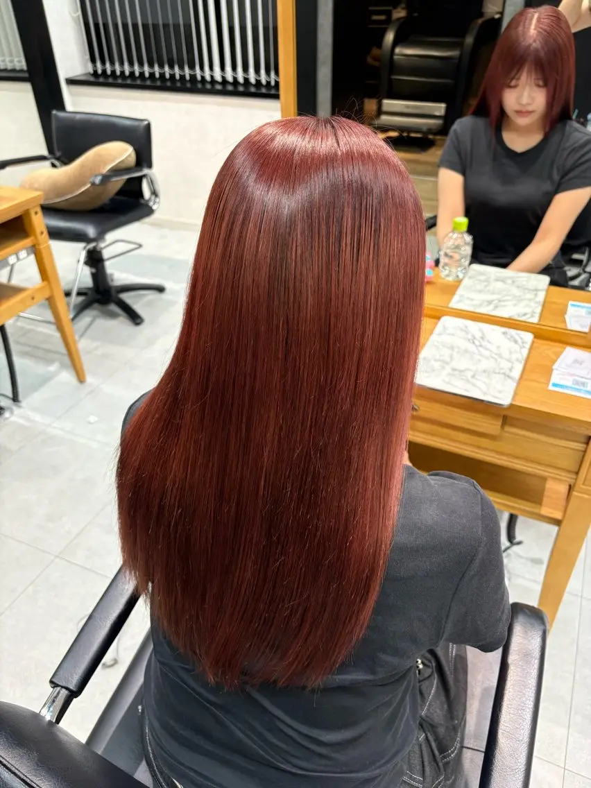 ロング ヘアカラー カラーモデル募集 🤍momoha🤍のヘアスタイル