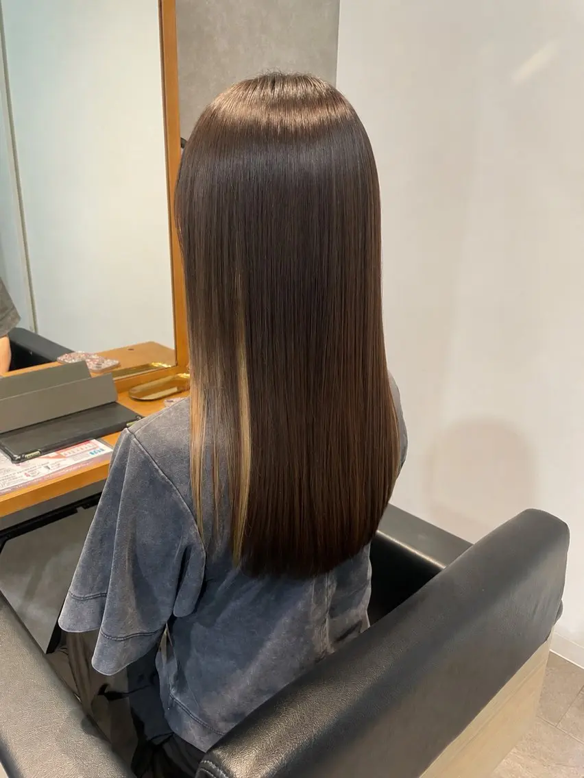 ロング 髪質改善 縮毛矯正 カット 縮毛矯正 トリートメント 安井 匡隆のヘアスタイル