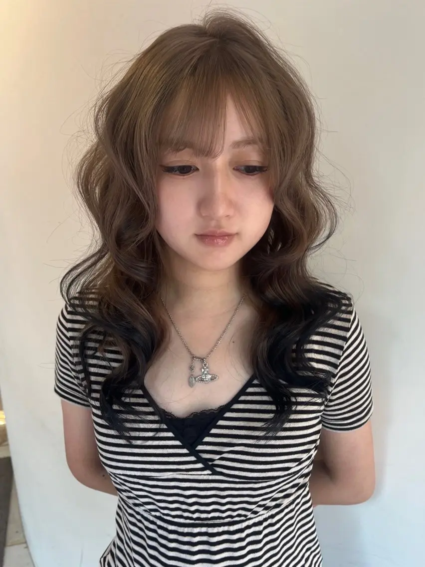 カラー ヘアカラー 美咲 ブリーチ/ハイトーンのヘアスタイル