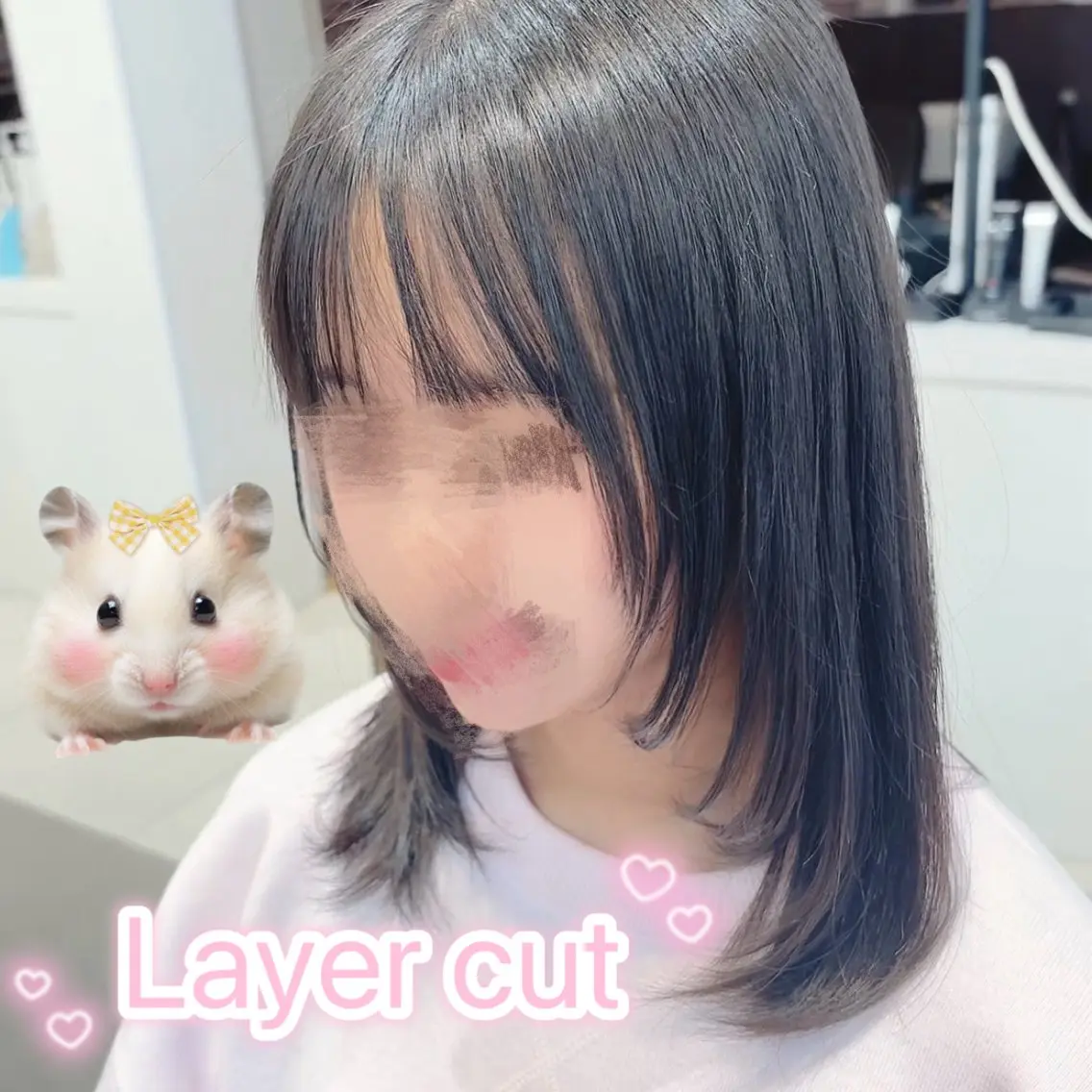 ミディアム 顔周りカット レイヤーカット EARTH長崎時津店 内田のヘアスタイル