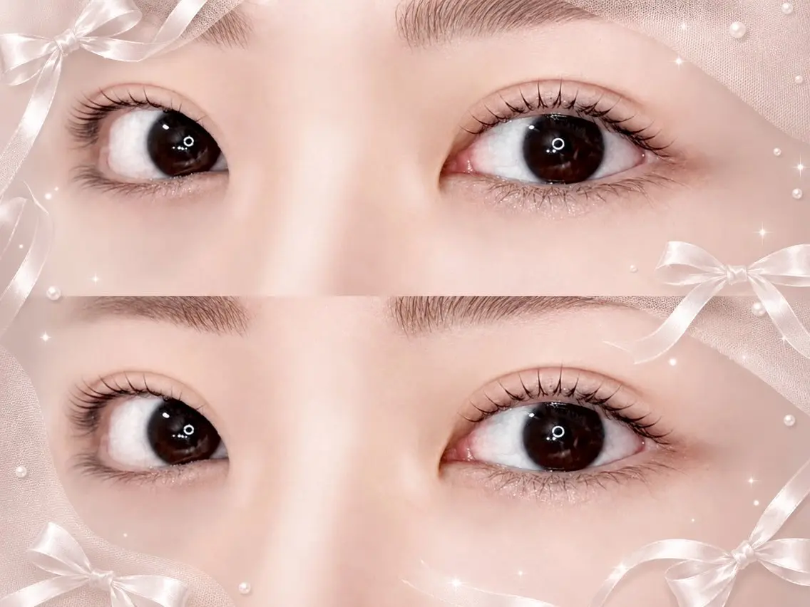 マツエク・マツパ 束感まつ毛 韓国風マツエク ナチュラル まつげパーマ マツパ Azu🎀／ﾏﾂｴｸ 🍒/ﾌﾞﾗｳﾝ🤎のマツエク・マツパデザイン