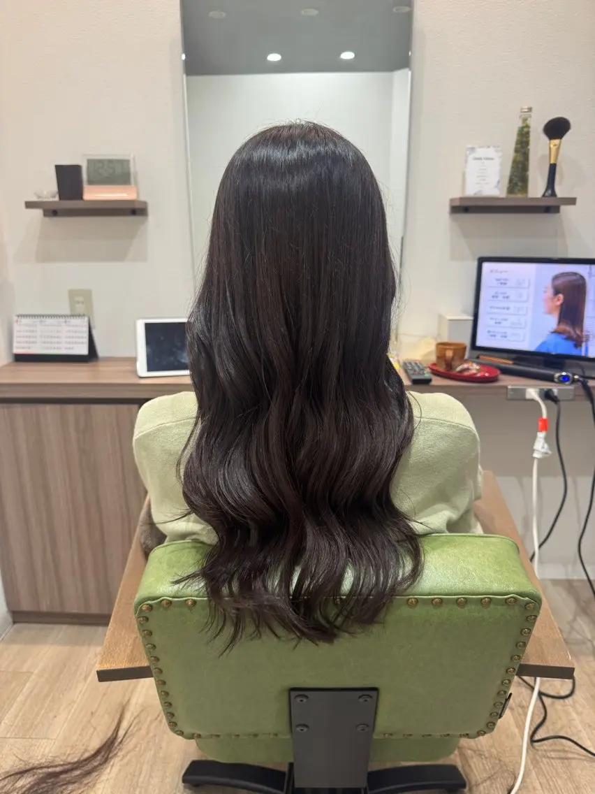 ロング カラー 透明感カラー 髪質改善 トリートメント カット ヘアカラー トリートメント Dears 望月のヘアスタイル