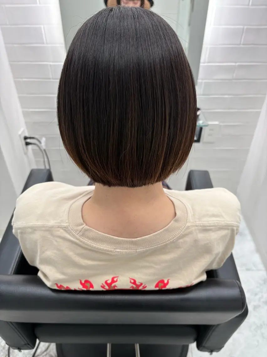 ショート カット 縮毛矯正 トリートメント 髪質改善サロン🫧 セキチサトのヘアスタイル