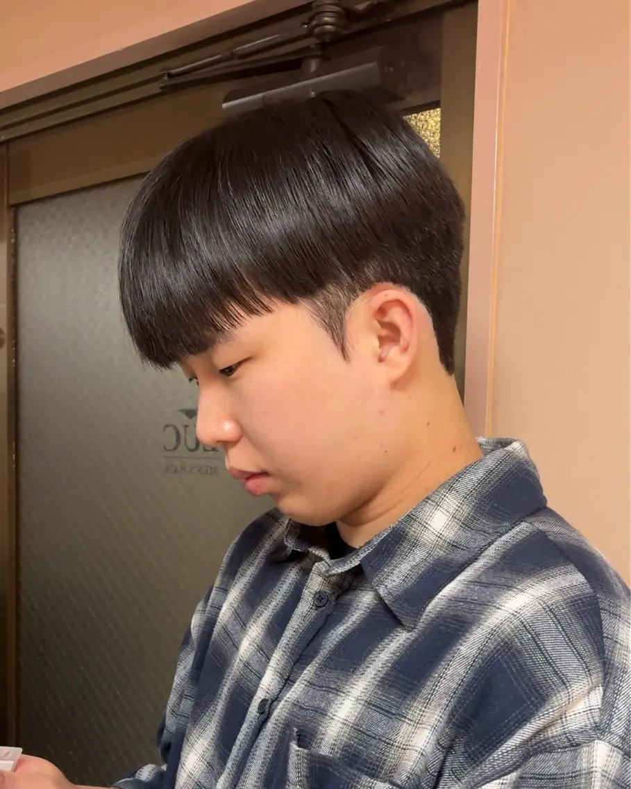 メンズ マッシュ シースルーマッシュ 板垣 洸輝のヘアスタイル