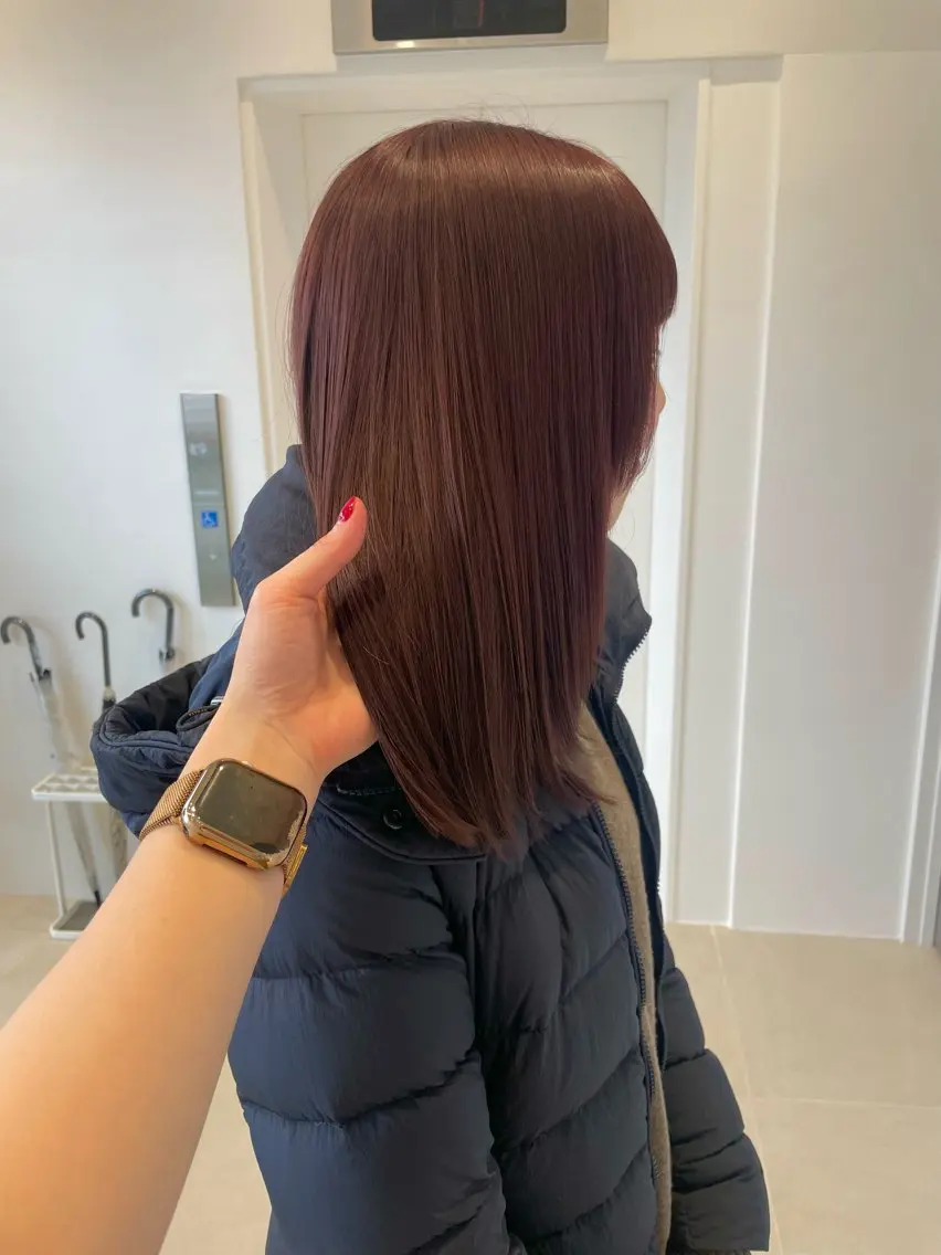 ミディアム カット ヘアカラー トリートメント minatsu 東京の技術を京都でのヘアスタイル