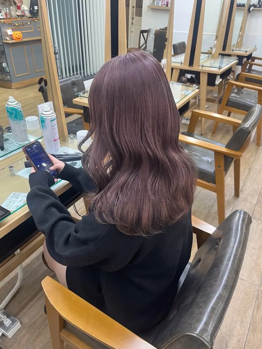 カラー ブリーチ ラベンダーカラー 暖色color🥀メ ンズパーマ/Yunaのヘアスタイル
