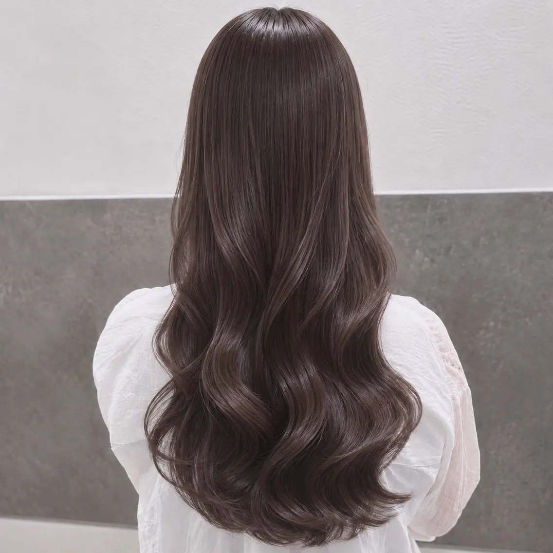 ロング くびれヘア 顔周りカット 髪質改善 ヨシンモリ 韓国風ヘア 束感まつ毛/透明感 Yuuka🤍🫧のヘアスタイル