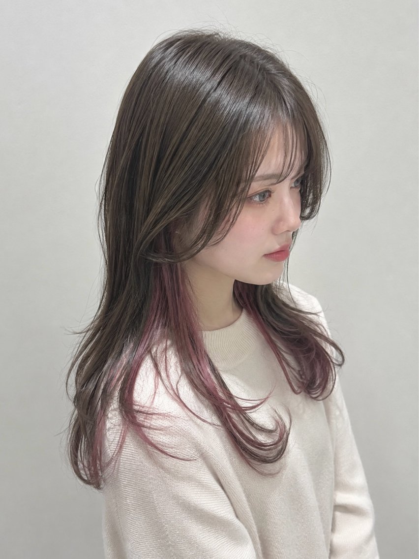ロング カラー ヘアカラー 🐺ウルフ/レイヤー 似合わせ‎🤍沙羅のヘアスタイル