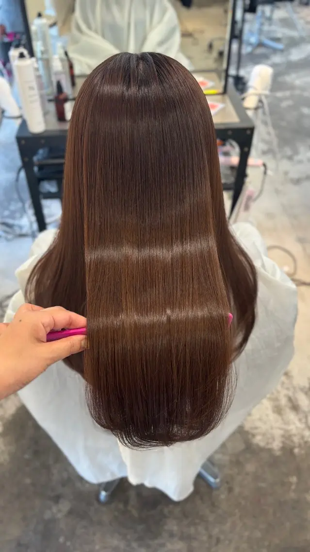 セミロング カラー ヘアアレンジ ヘアカラー トリートメント 天神レイヤーカット No.1💖マユカのヘアスタイル