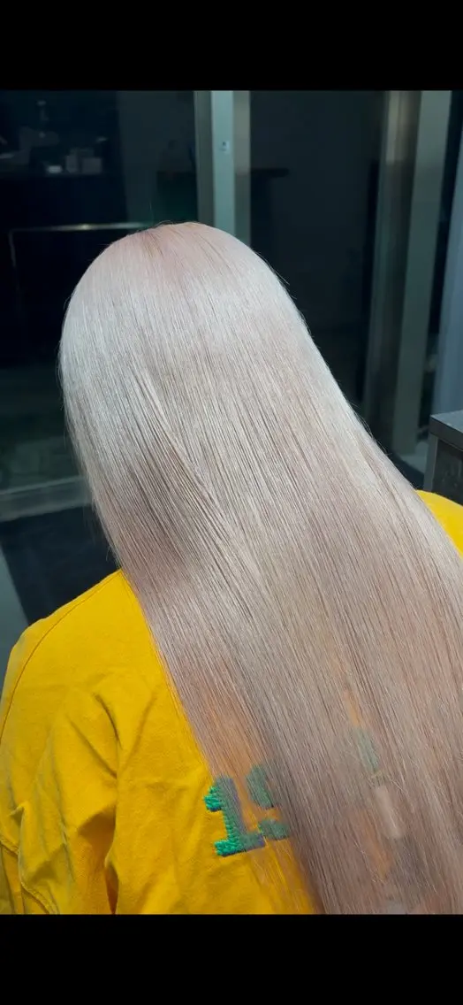 ロング カラー カット ヘアカラー トリートメント れい🫧 ハイトーン特化のヘアスタイル