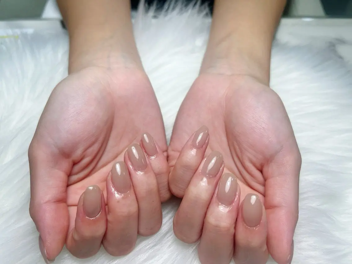 ネイル ワンカラーネイル Tumake🩶 Natsumi𖤐⡱のネイルデザイン