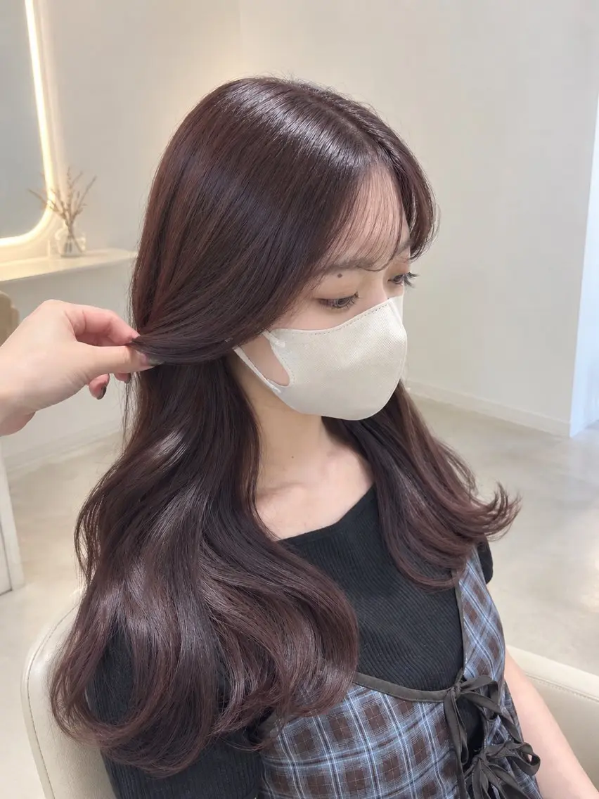 ミディアム カラー ヘアカラー トリートメント ナチュラル可愛い/ 艶カラー/内藤歩香のヘアスタイル