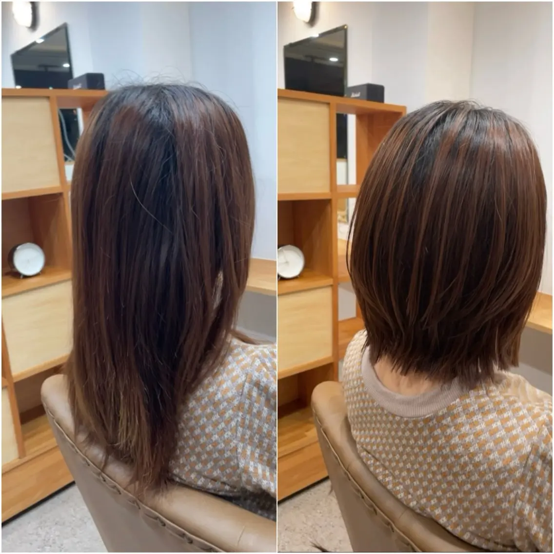 ミディアム ボブレイヤー ボブ レイヤーカット 福井 悠のヘアスタイル