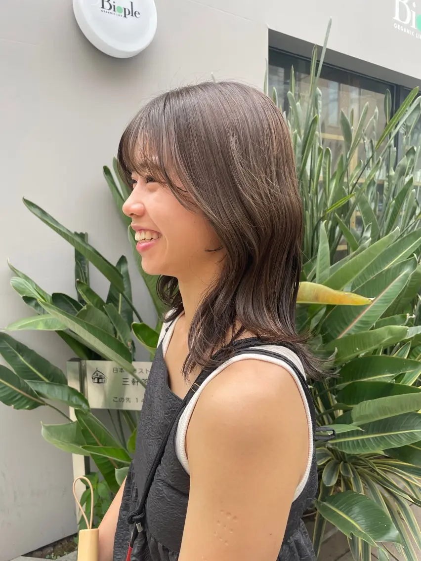ミディアム ヘアカラー AINO 三軒茶屋のヘアスタイル