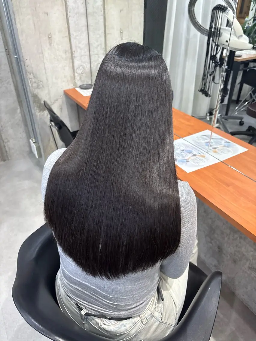 ロング 縮毛矯正 トリートメント 髪質改善／縮毛矯正 関根青葉のヘアスタイル