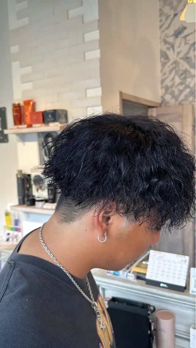 カラー パーマ カット パーマ ダブルカラー/ メンズパーマ🫧中村のヘアスタイル