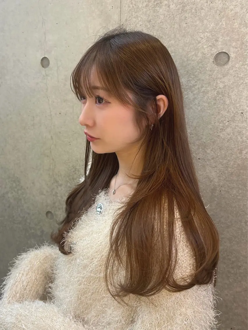 ロング カラー ヘアカラー ブリーチなし艶髪 ベージュ🎀Rinaのヘアスタイル