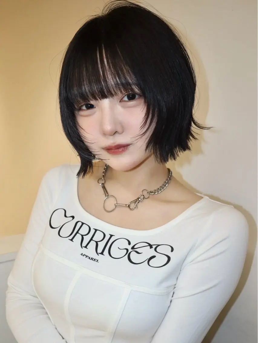 ショート カット ヘアカラー トリートメント ウルフカット/ボブ りなのヘアスタイル