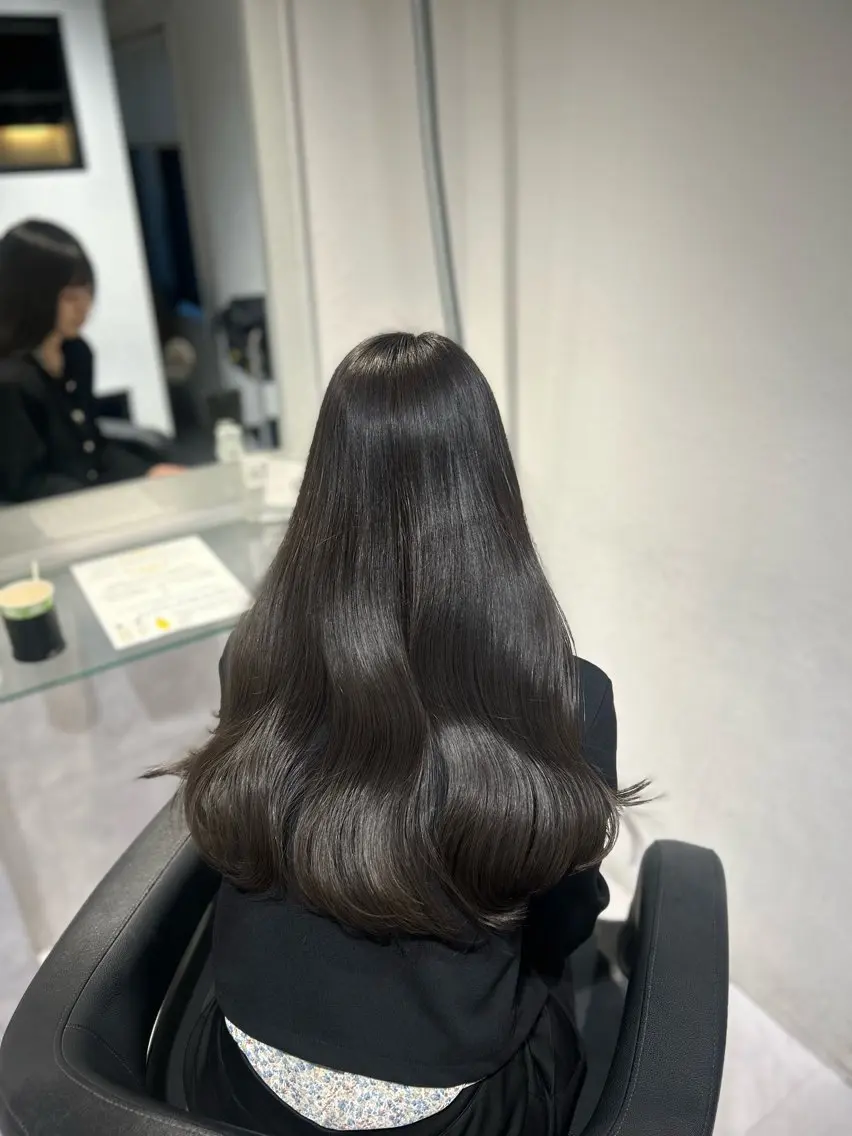 ロング カラー カット ヘアカラー トリートメント 表参道/透明感カラー /暗髪/ジュキヤのヘアスタイル