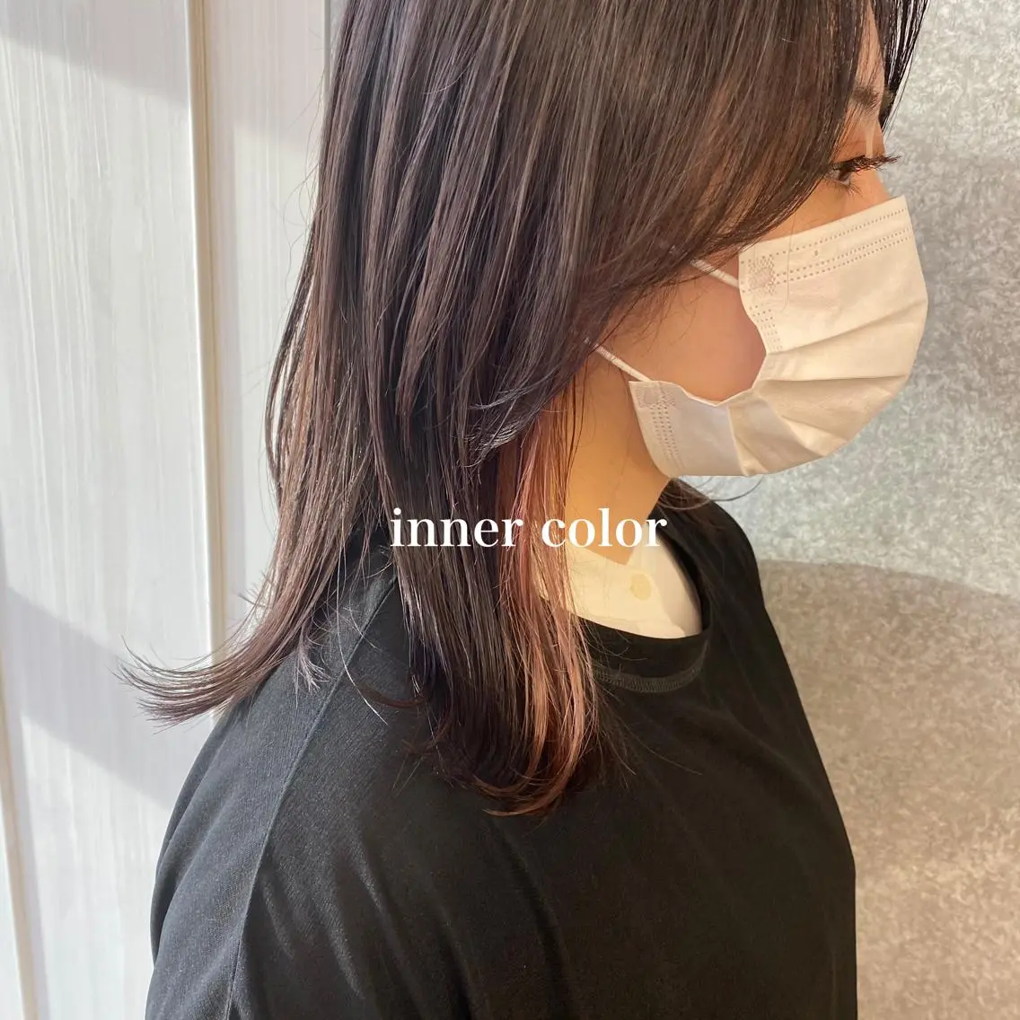ミディアム カラー インナーカラー ピンクカラー 大人可愛いHair ❤︎Ayakoのヘアスタイル