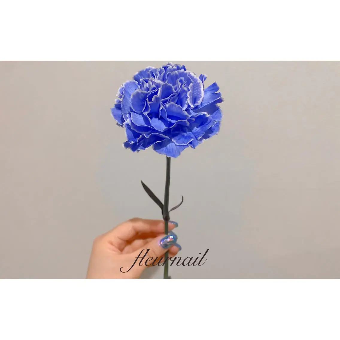 ネイル ブルー クリアネイル 長さ出し ジェルネイル 氷ネイル・うるうるネイル ハンドネイル fleurnail miuraのネイルデザイン