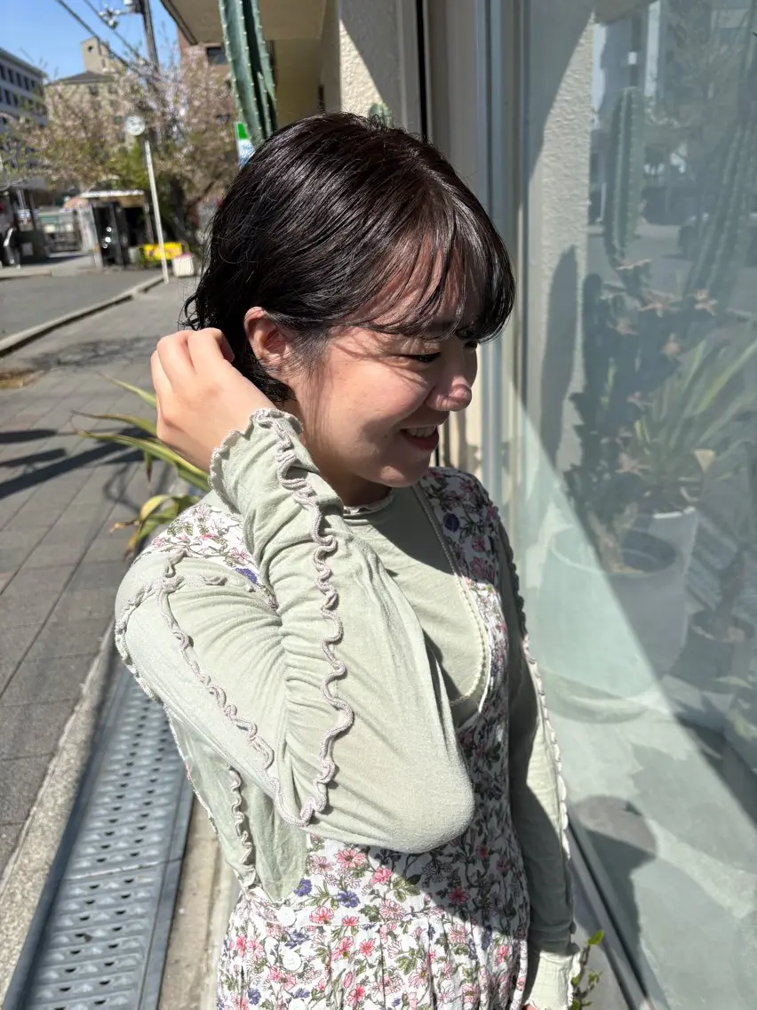 ショート カット ヘアカラー トリートメント 都築 未来のヘアスタイル