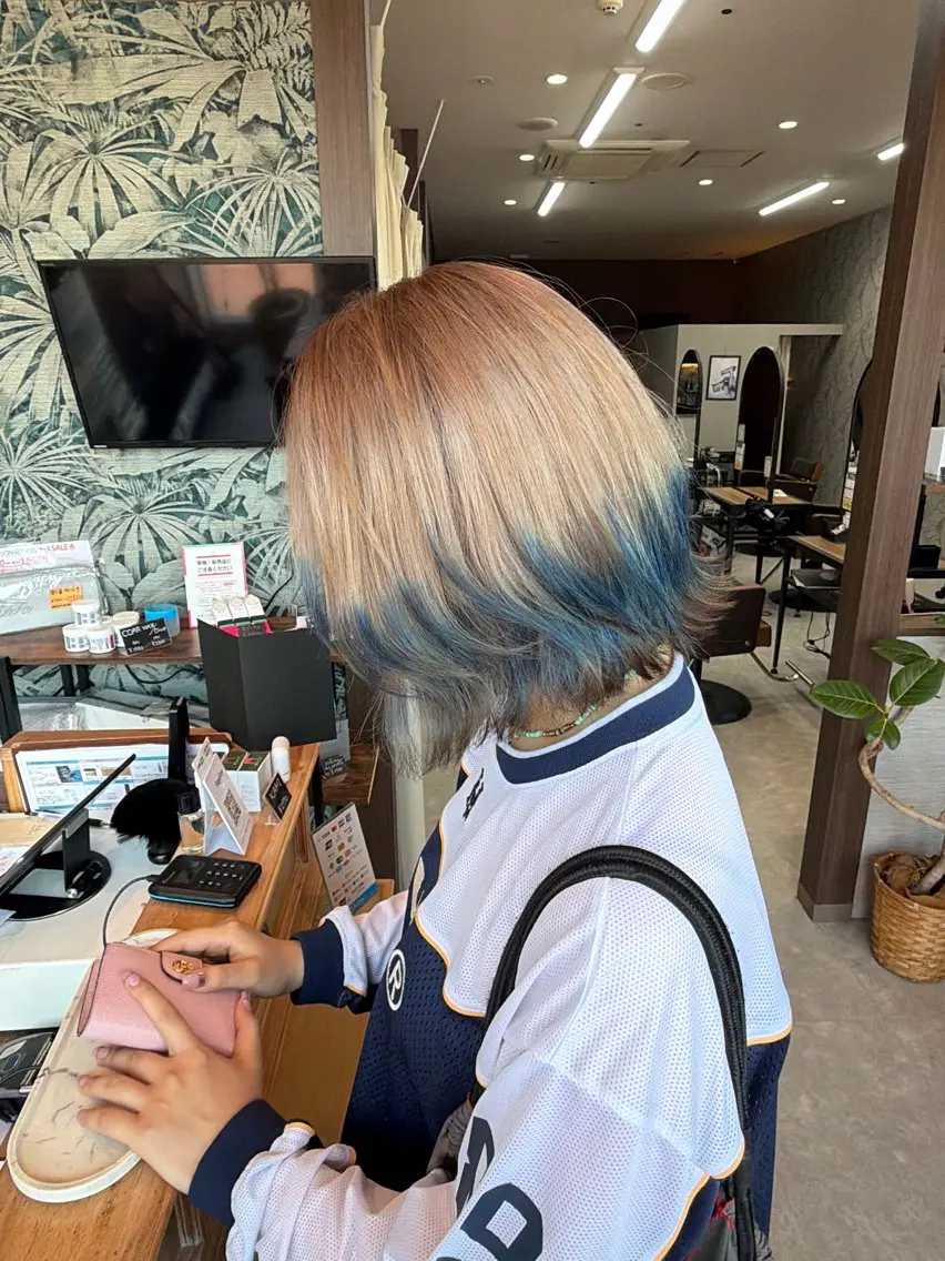 ミディアム カラー ヘアカラー トリートメント 吉田剛/メンズパーマ /デザインカラーのヘアスタイル